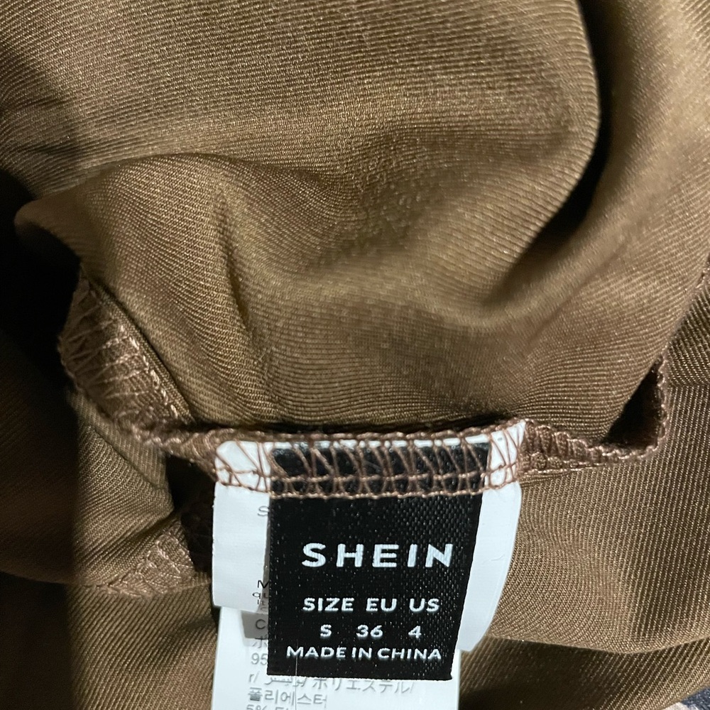 SHEIN Brown Asymmetrical Tulle leopard print dress - Picture 11 of 13